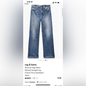 Viral Rag and Bone sweatpant jeans. Brand new with tags on.